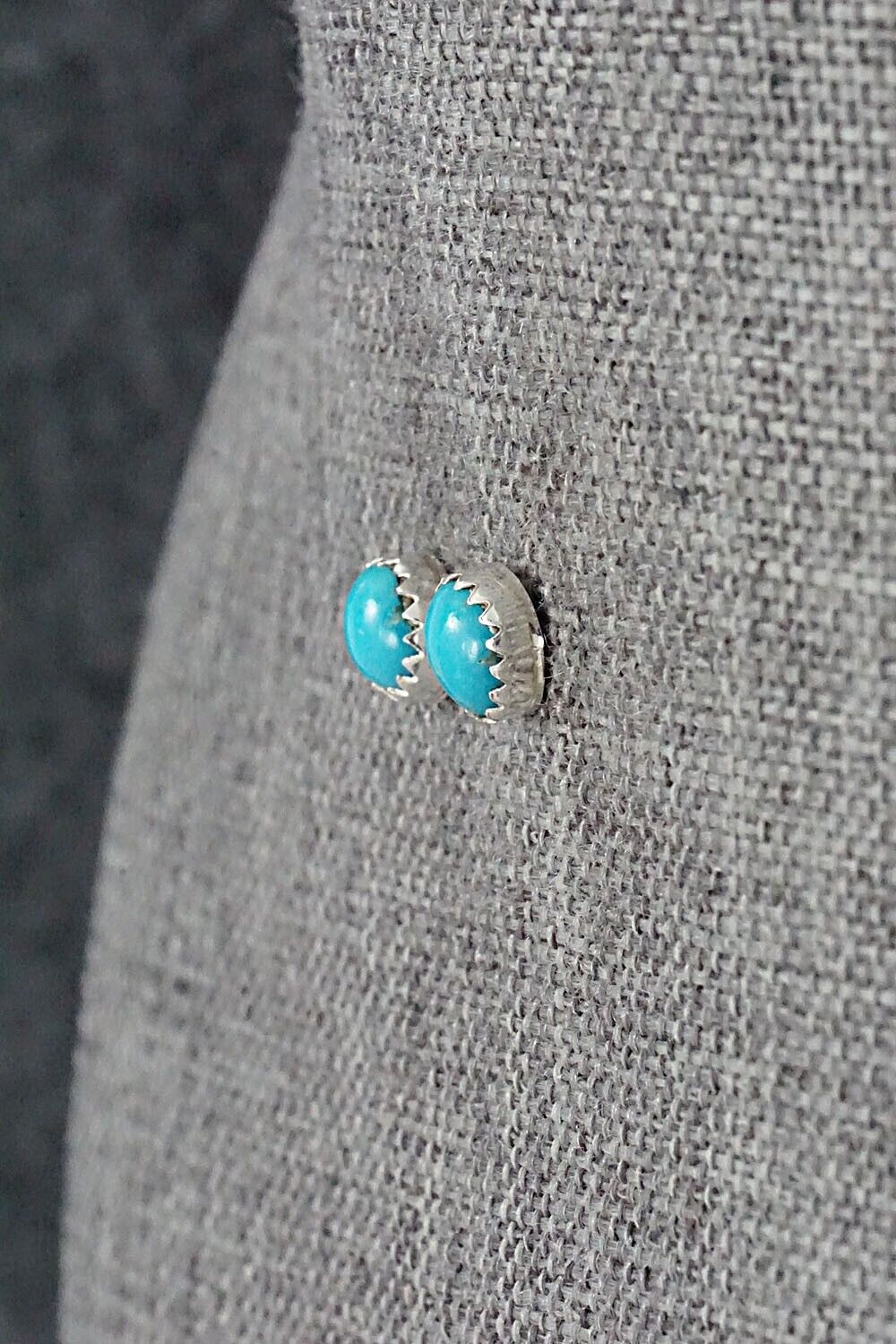 Turquoise & Sterling Silver Earrings - Dorothy Yazzie