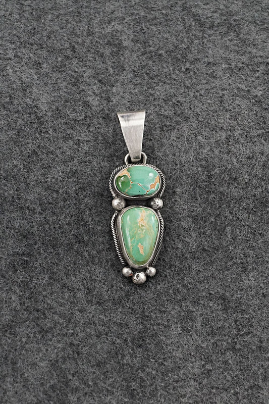 Turquoise & Sterling Silver Pendant - Darrin Livingston