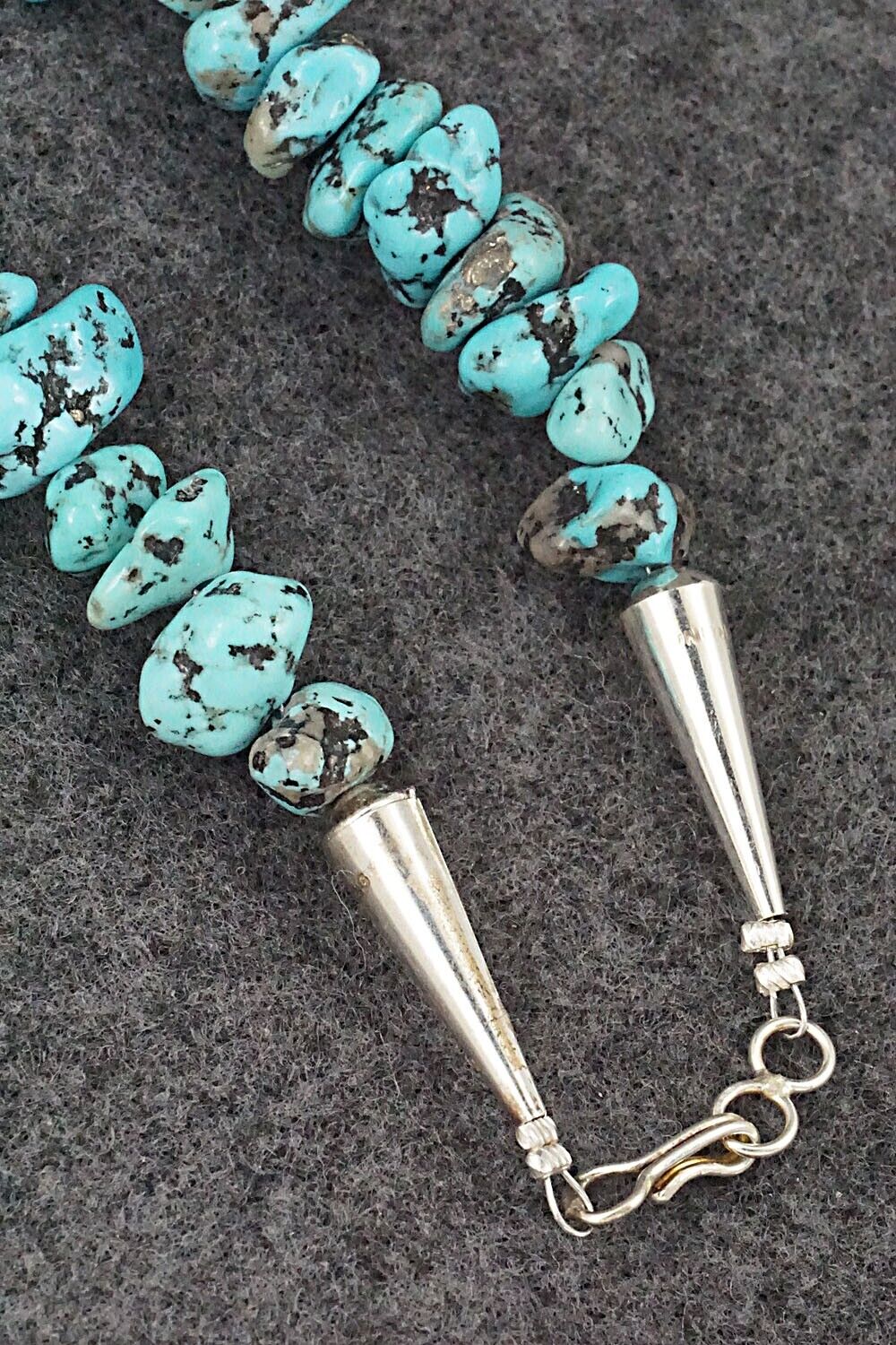 Turquoise & Sterling Silver Necklace 21" - Louise Joe