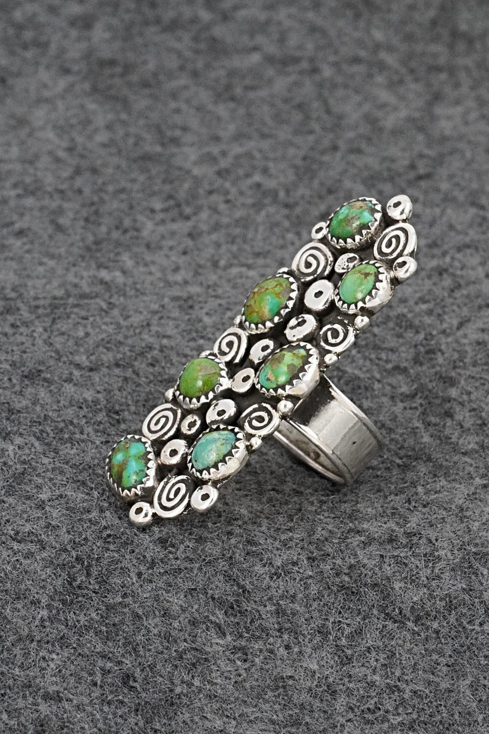 Turquoise & Sterling Silver Ring - Priscilla Reeder - Size 8