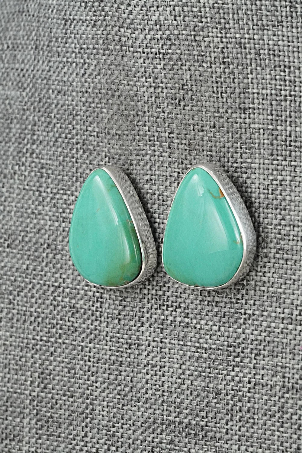 Turquoise & Sterling Silver Earrings - Eugene Gruber