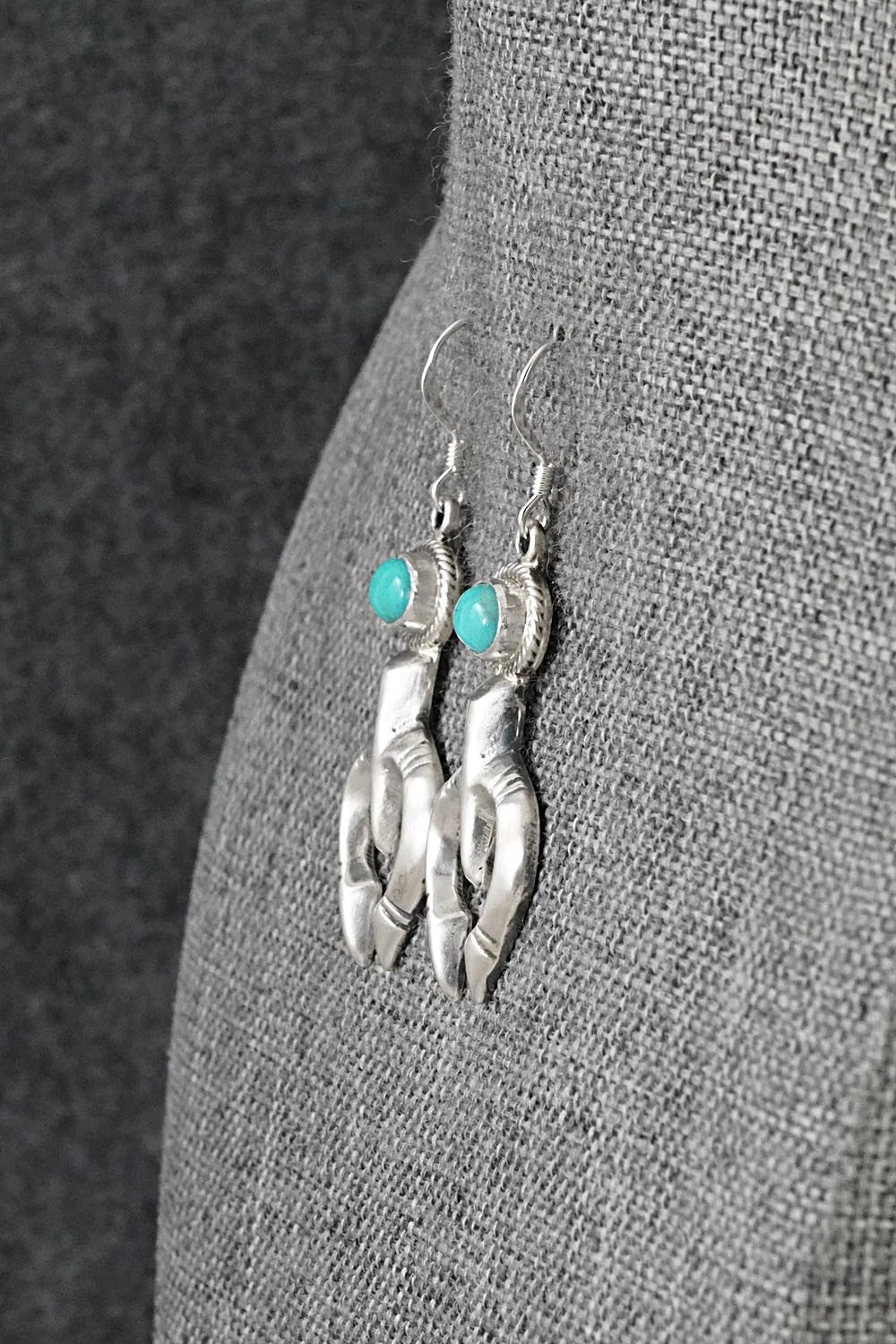 Turquoise & Sterling Silver Earrings - Gary Shorty