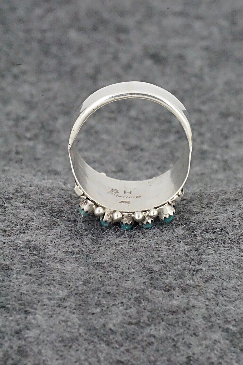 Turquoise & Sterling Silver Ring - Stephen Haloo - Size 8