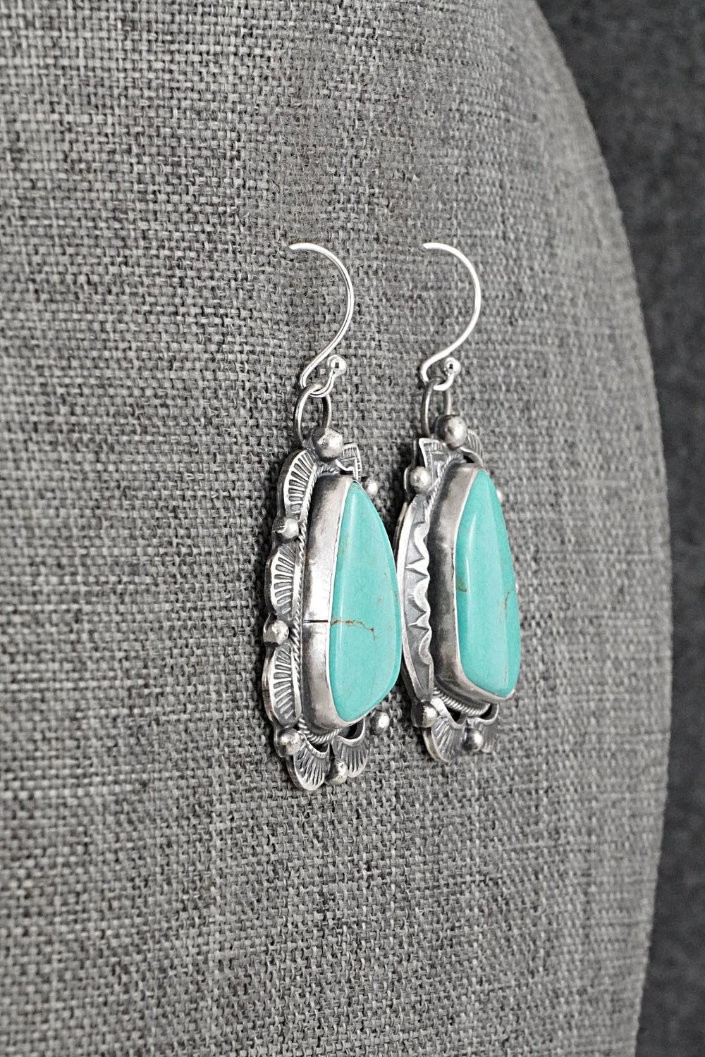 Turquoise & Sterling Silver Earrings - Jackson Hoskie