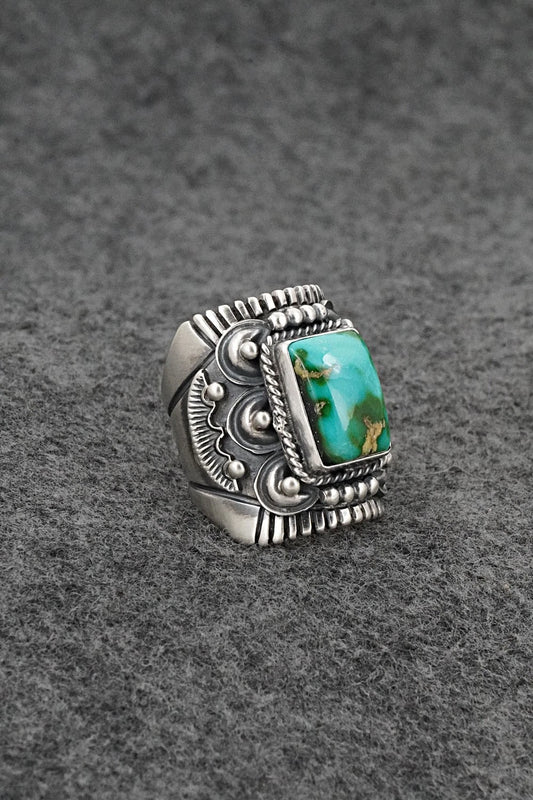 Turquoise & Sterling Silver Ring - Derrick Gordon - Size 7