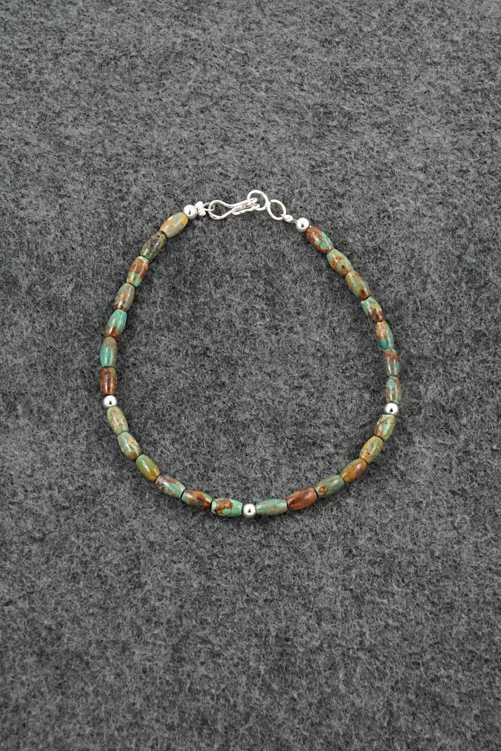 Turquoise & Sterling Silver Bracelet - Doreen Jake