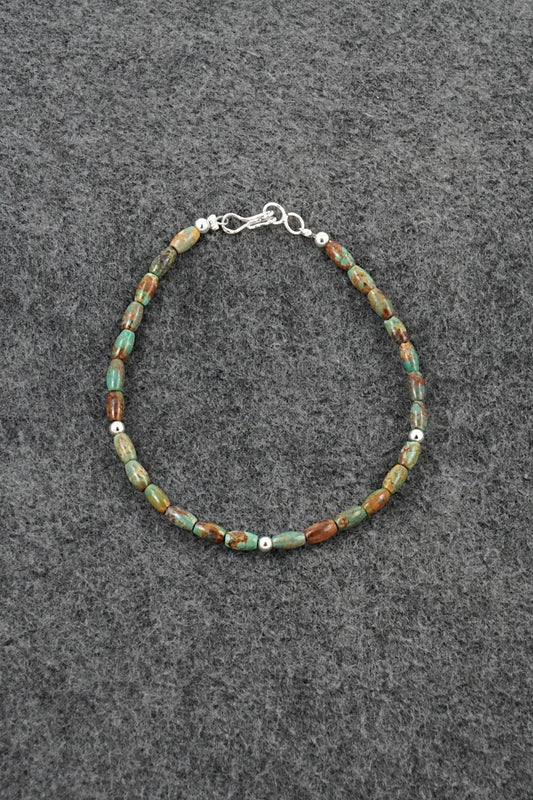 Turquoise & Sterling Silver Bracelet - Doreen Jake