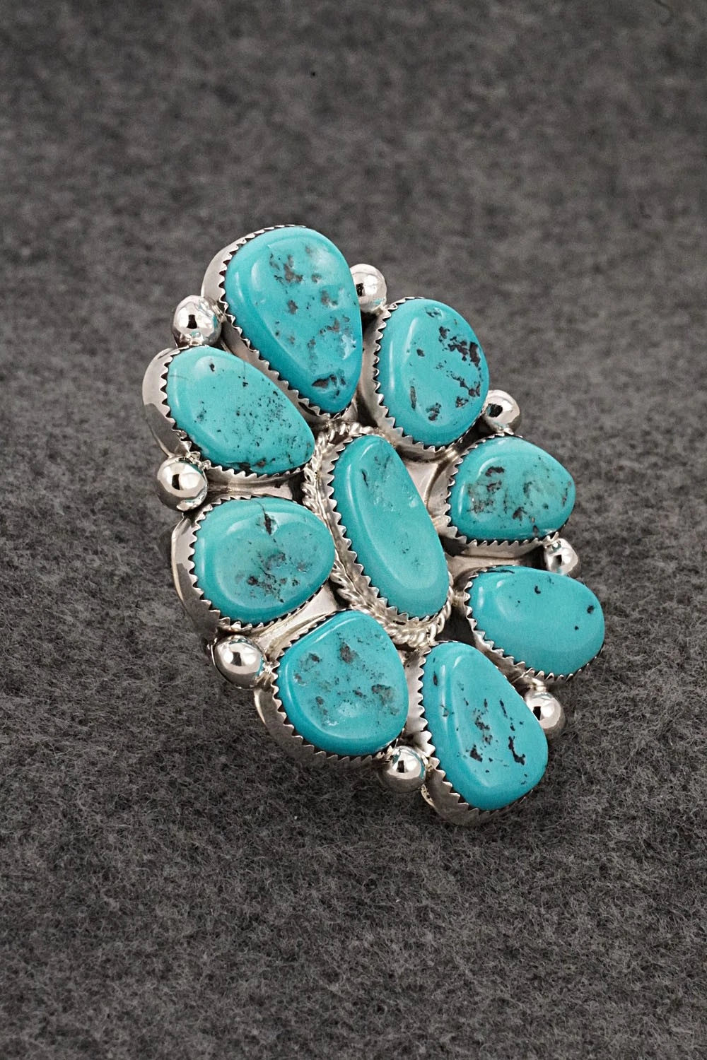 Turquoise & Sterling Silver Ring - Anthony Brown - Size 10