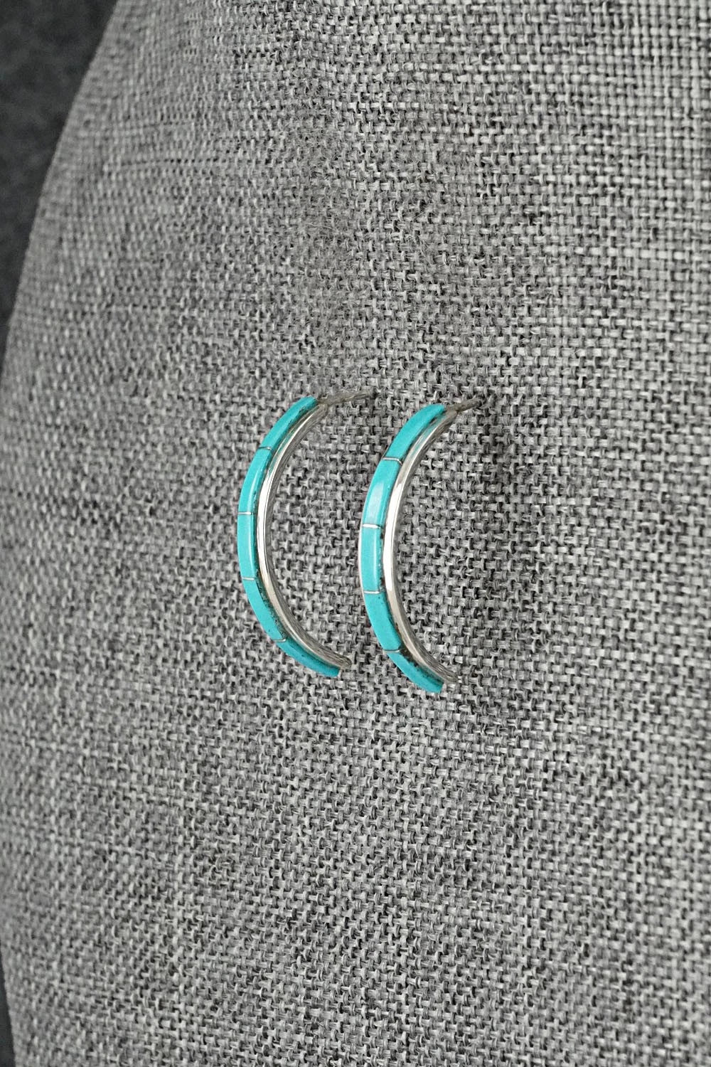 Turquoise & Sterling Silver Earrings - Nathaniel Johnson