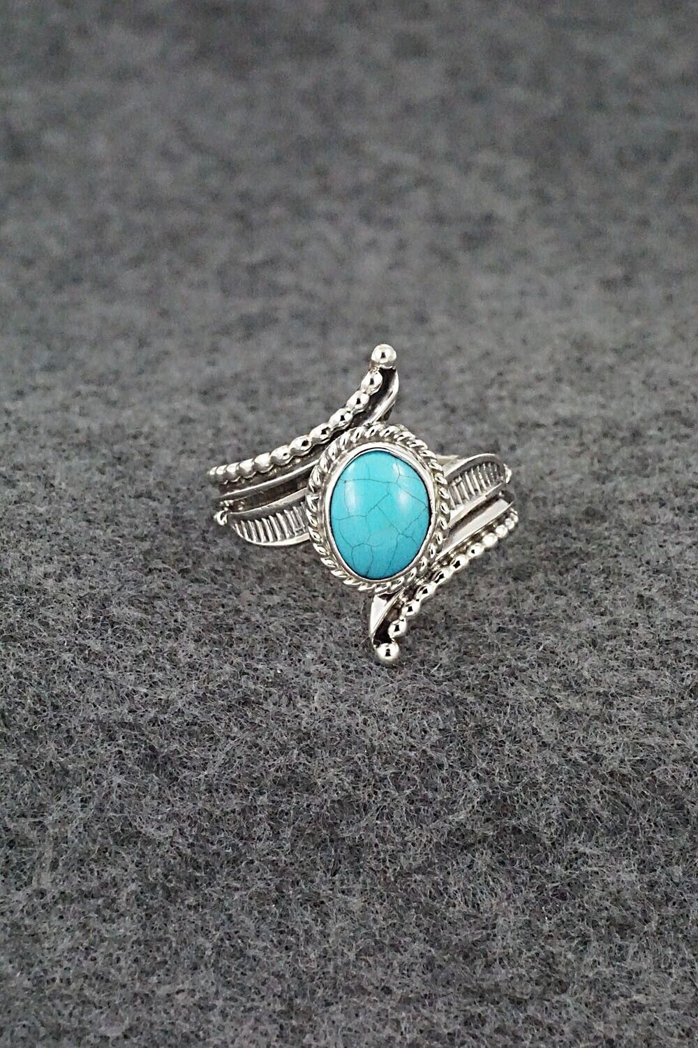 Turquoise & Sterling Silver Ring - Thomas Yazzie - Size 9