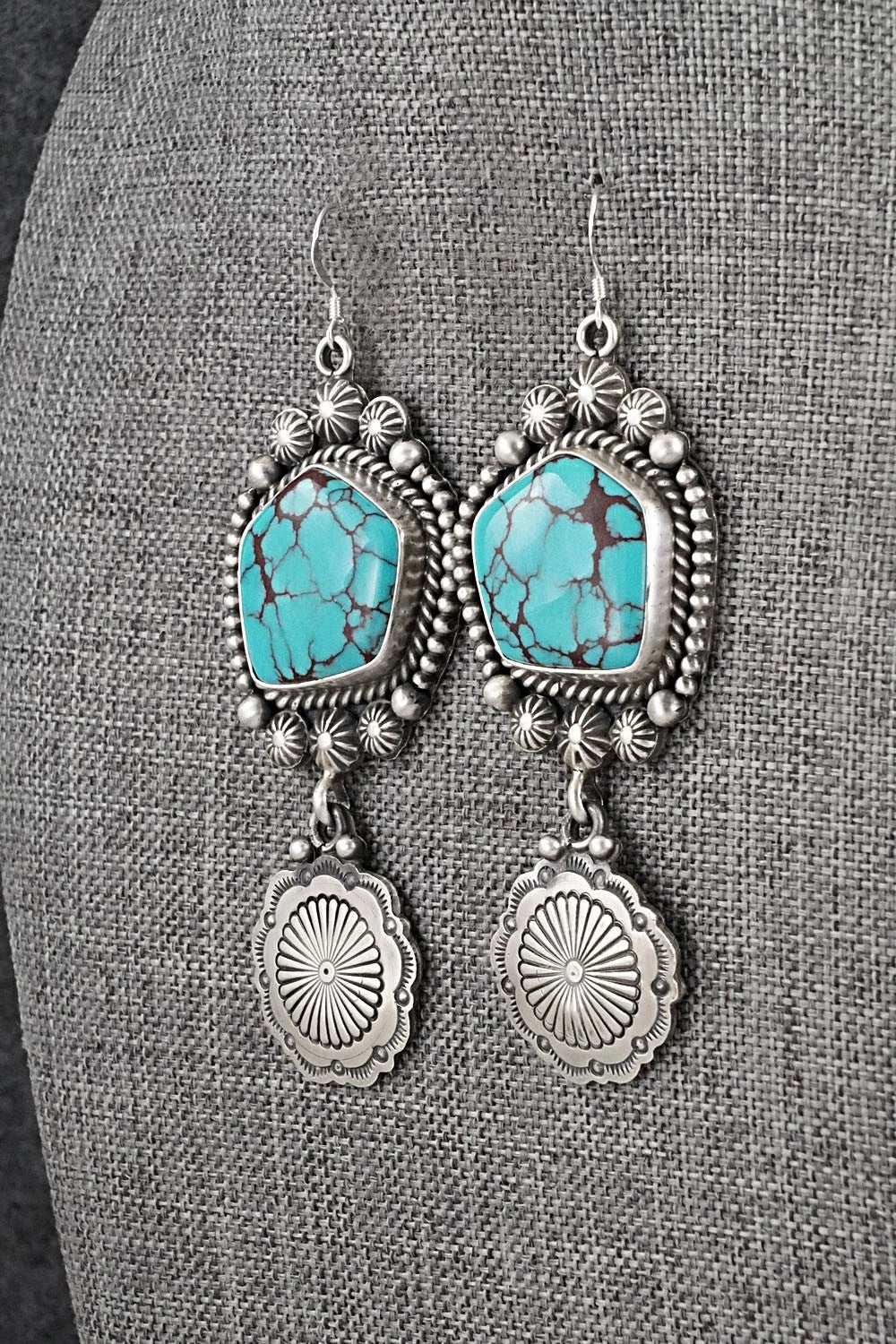 Turquoise & Sterling Silver Earrings - Michael Calladitto