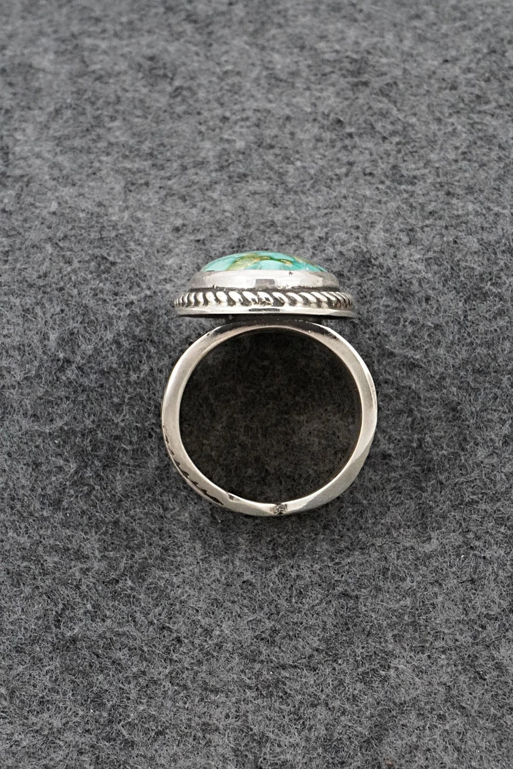 Turquoise & Sterling Silver Ring - Elvira Bill - Size 12.5