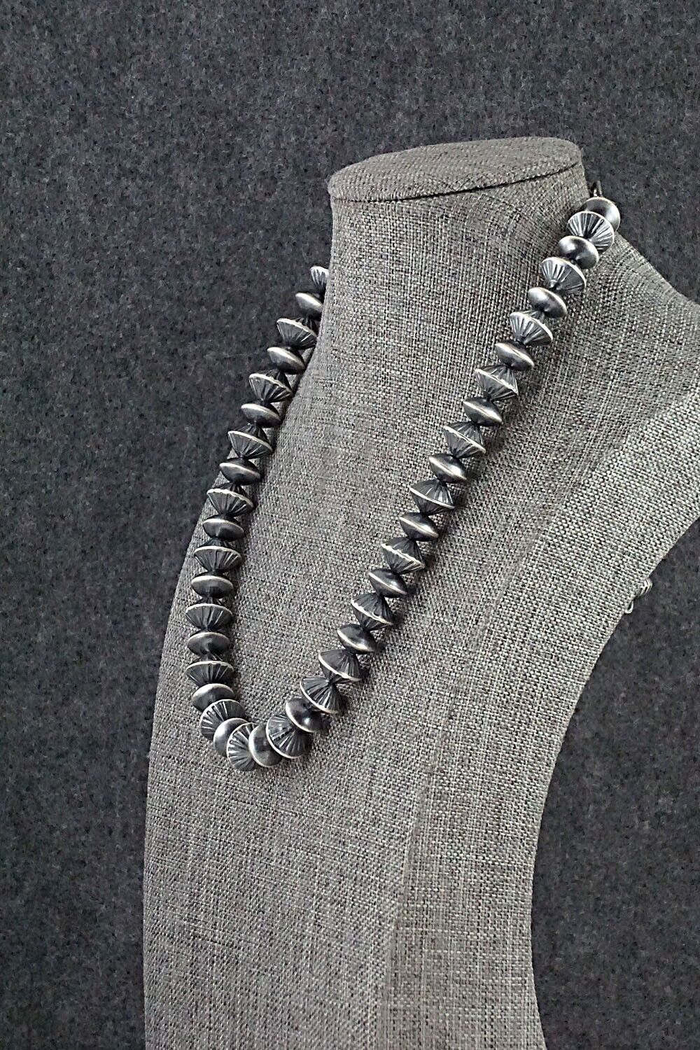 Sterling Silver Navajo Pearl Necklace 18" - Preston Haley