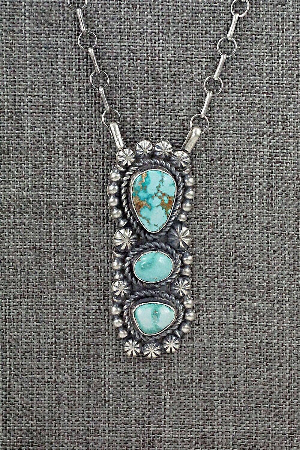 Turquoise & Sterling Silver Necklace - Jeff James