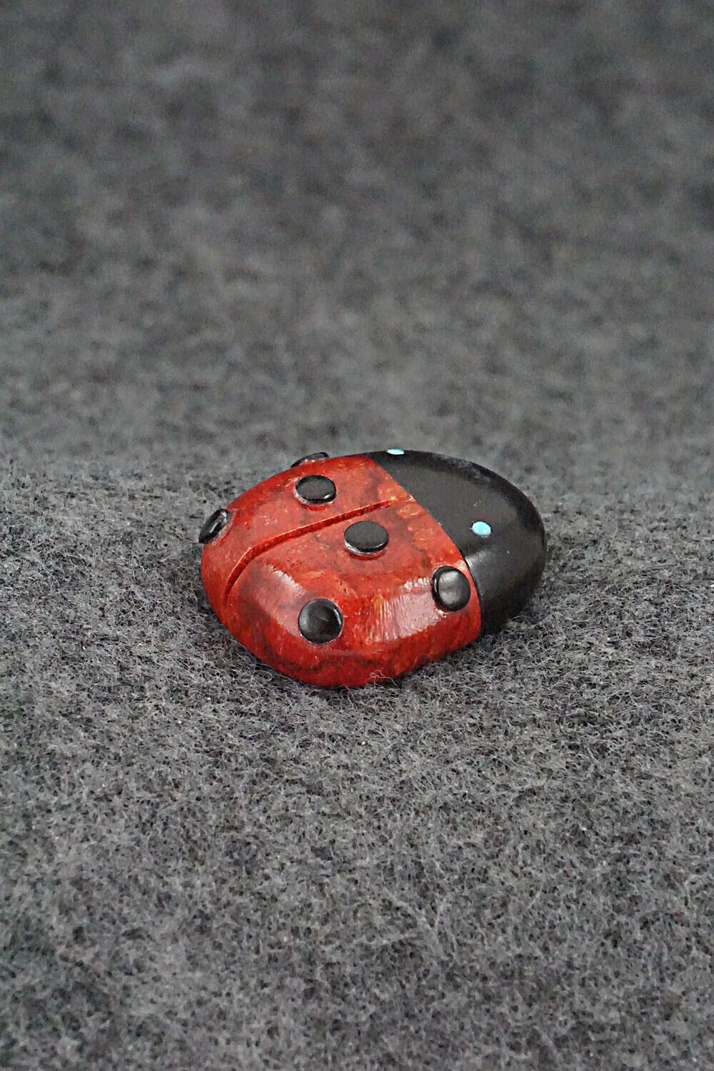 Ladybug Zuni Fetish Carving - Reynold Lunasee