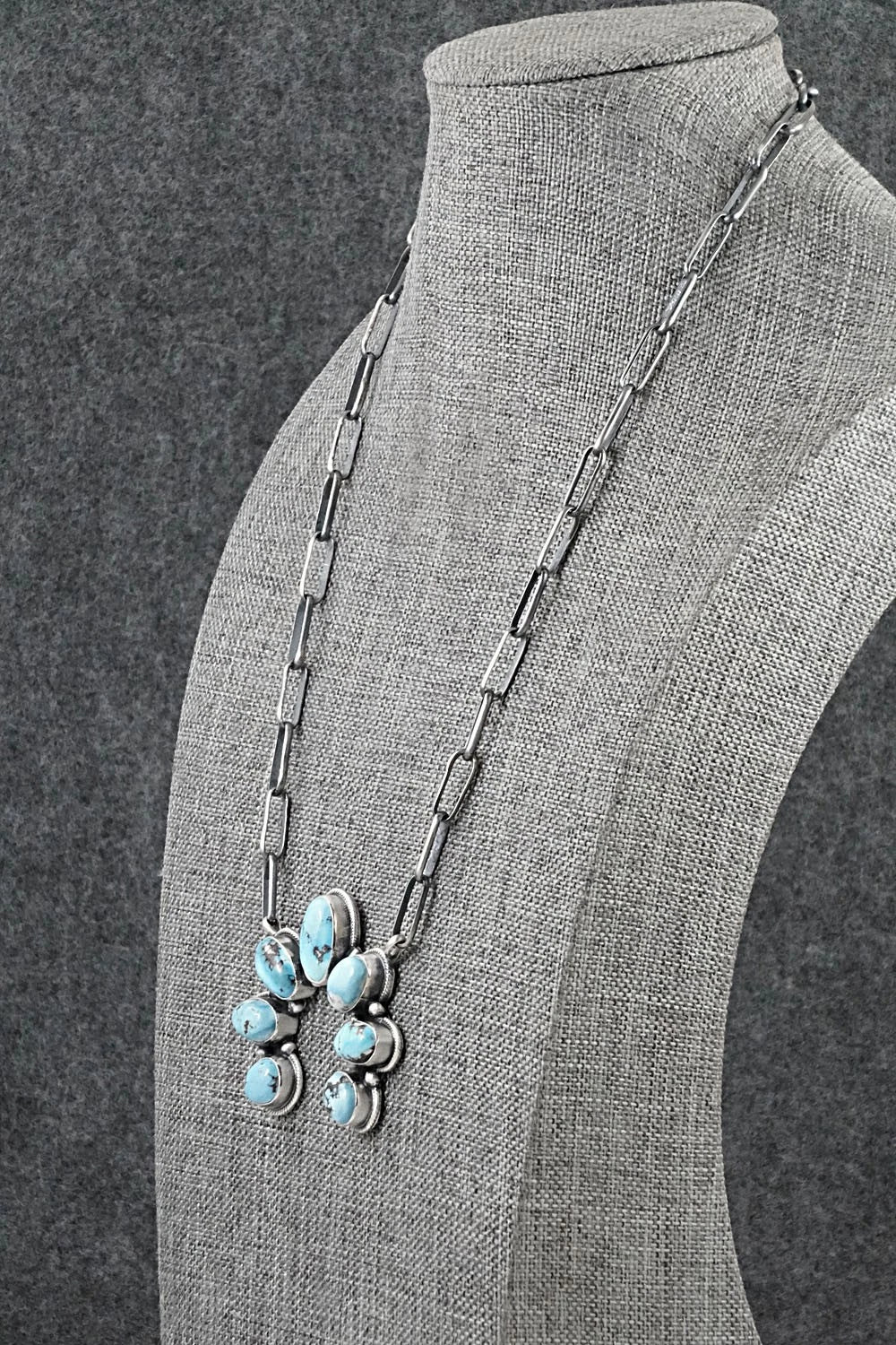 Turquoise & Sterling Silver Necklace - Darrin Livingston