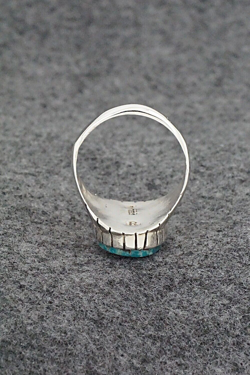 Turquoise & Sterling Silver Ring - Trevor Jack - Size 12