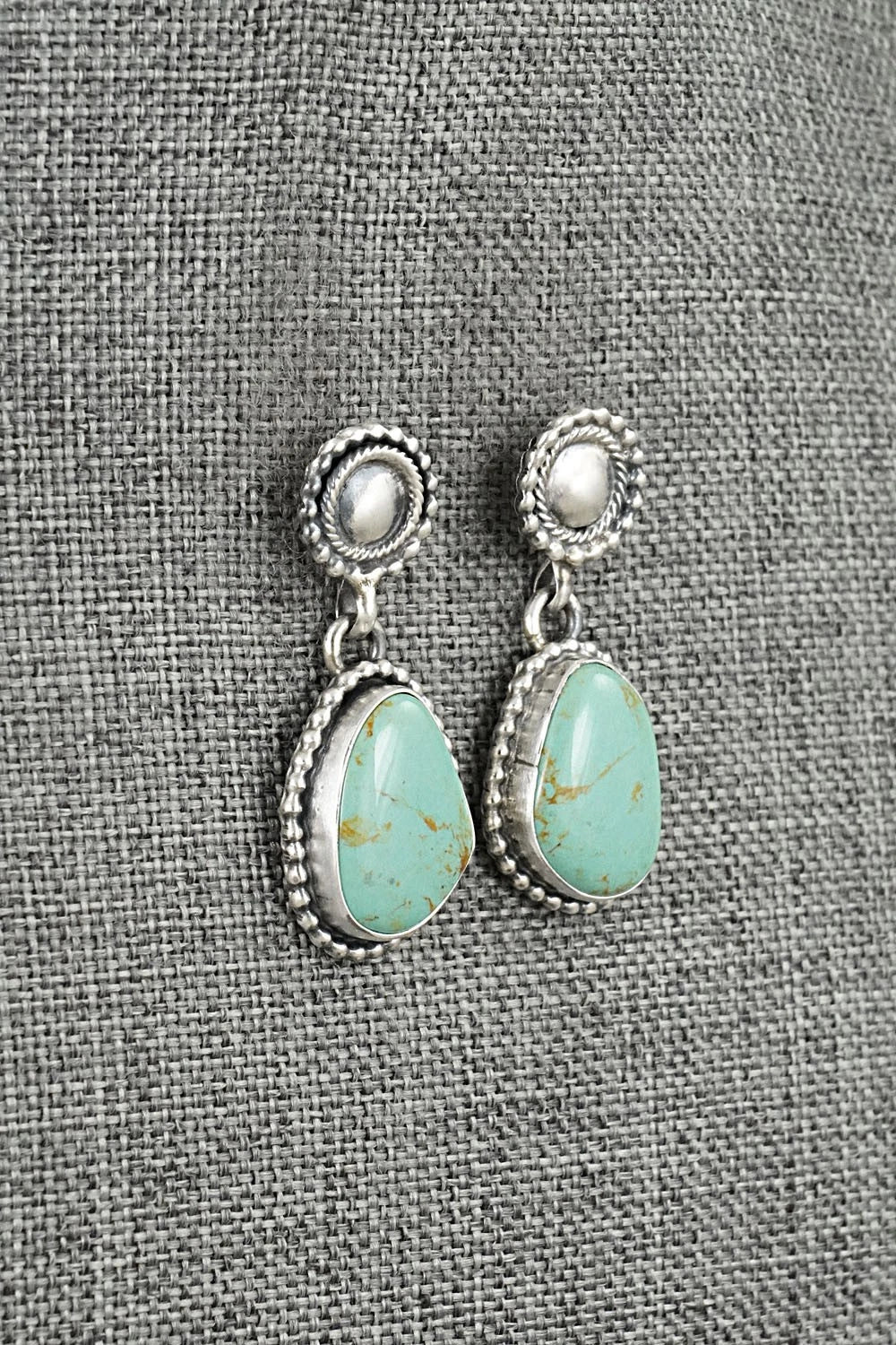 Turquoise & Sterling Silver Earrings - Darrin Livingston