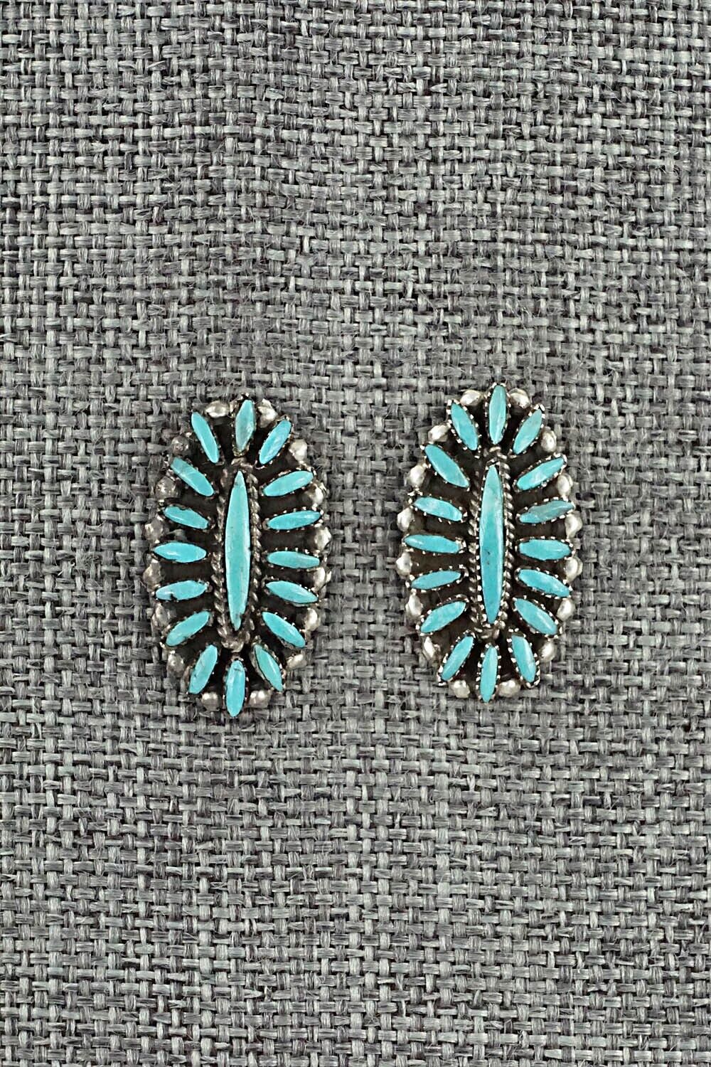 Turquoise & Sterling Silver Earrings - Lorena Peina