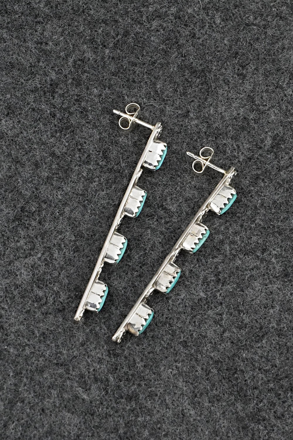 Turquoise & Sterling Silver Earrings - Murray Hannaweeka