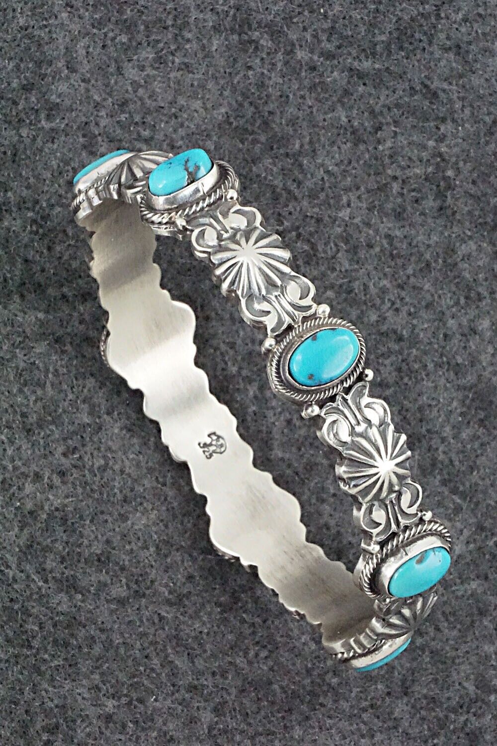 Turquoise & Sterling Silver Bangle Bracelet - Thomas Yazzie