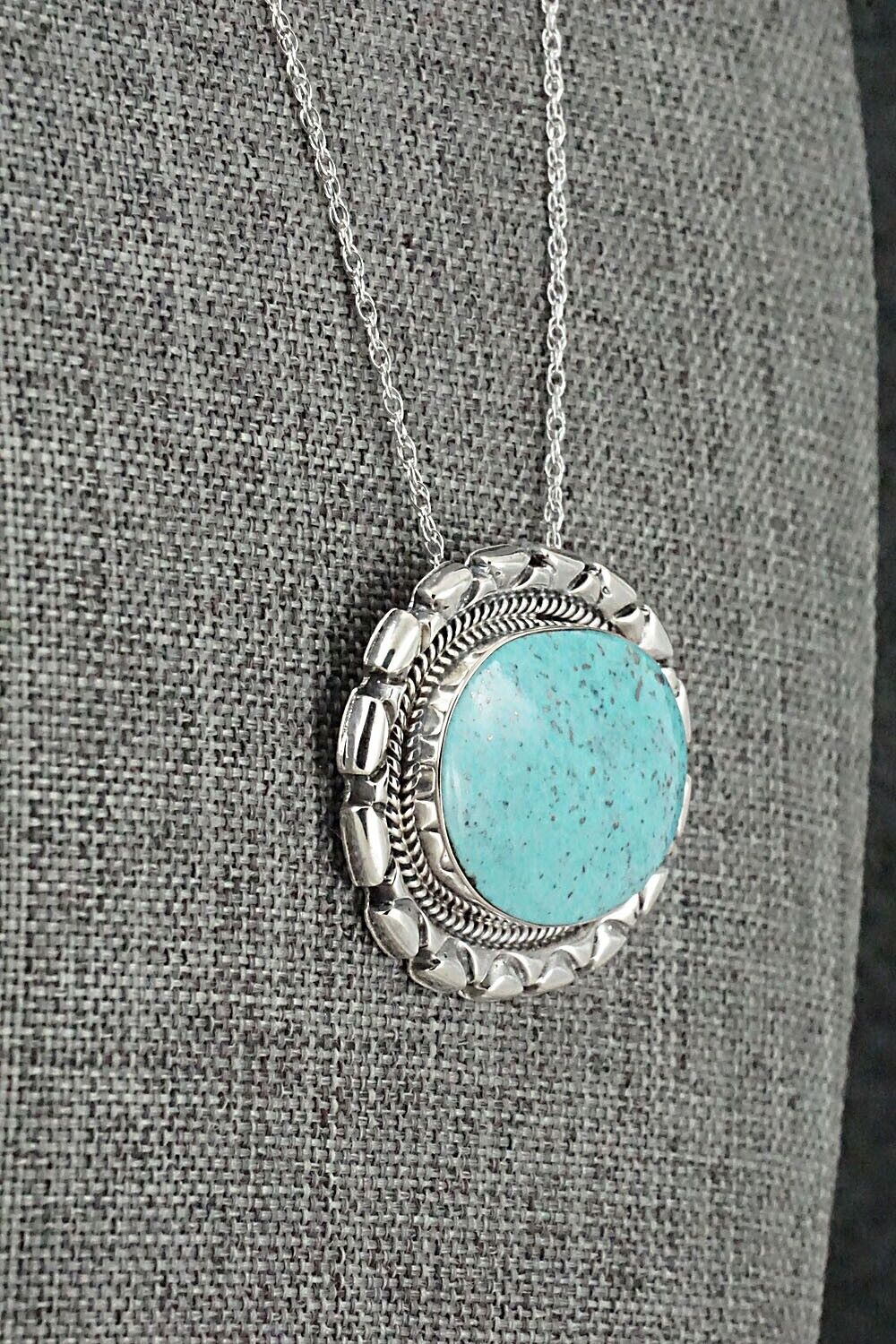 Turquoise & Sterling Silver Necklace - Jimson Belin