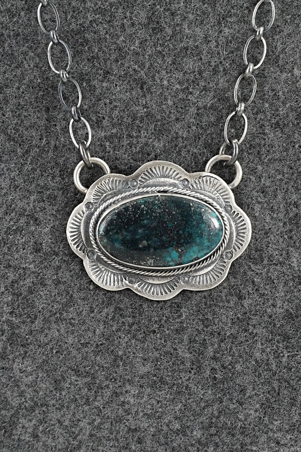 Turquoise & Sterling Silver Necklace - Bobby Johnson