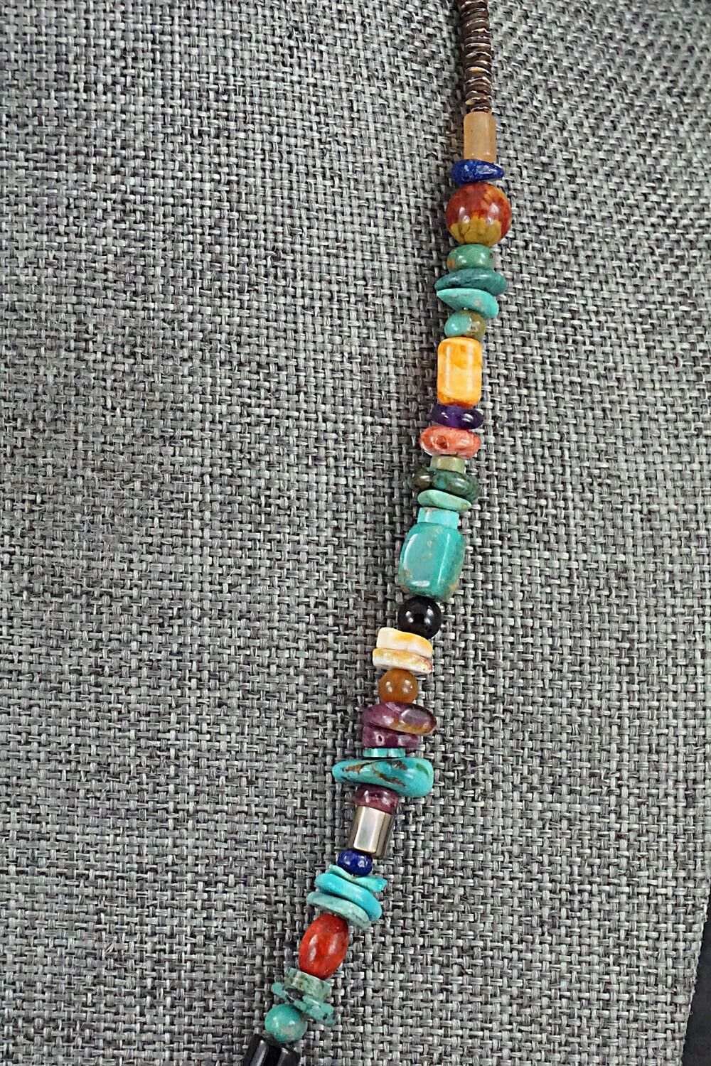 Multi-Stone and Sterling Silver Necklace - Helen Tsosie