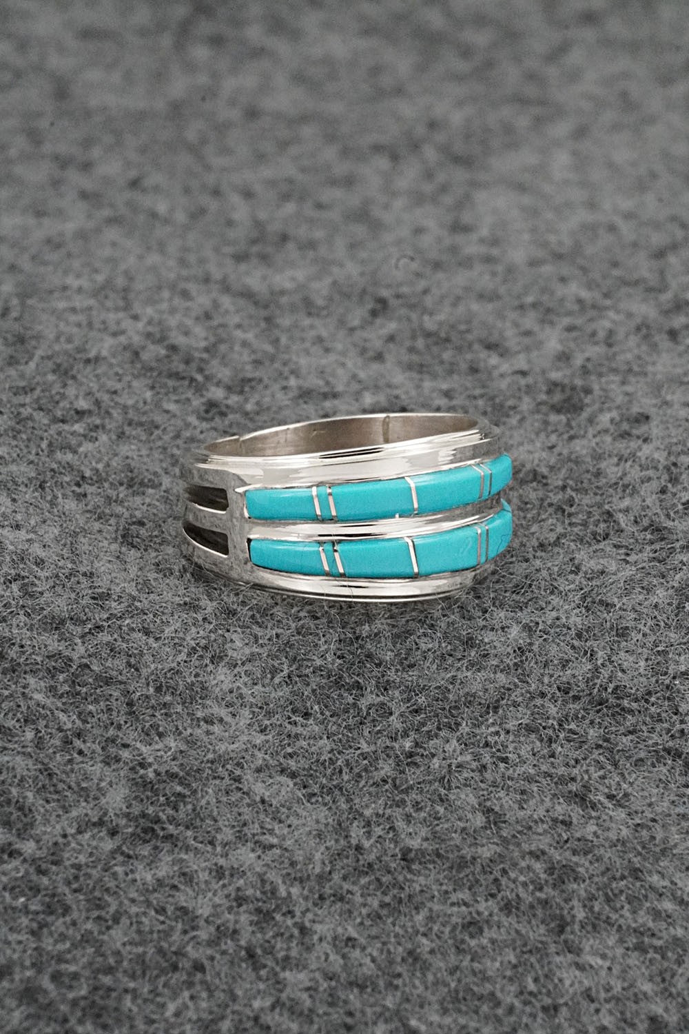 Turquoise & Sterling Silver Ring - Wilbert Muskett Jr. - Size 8.5