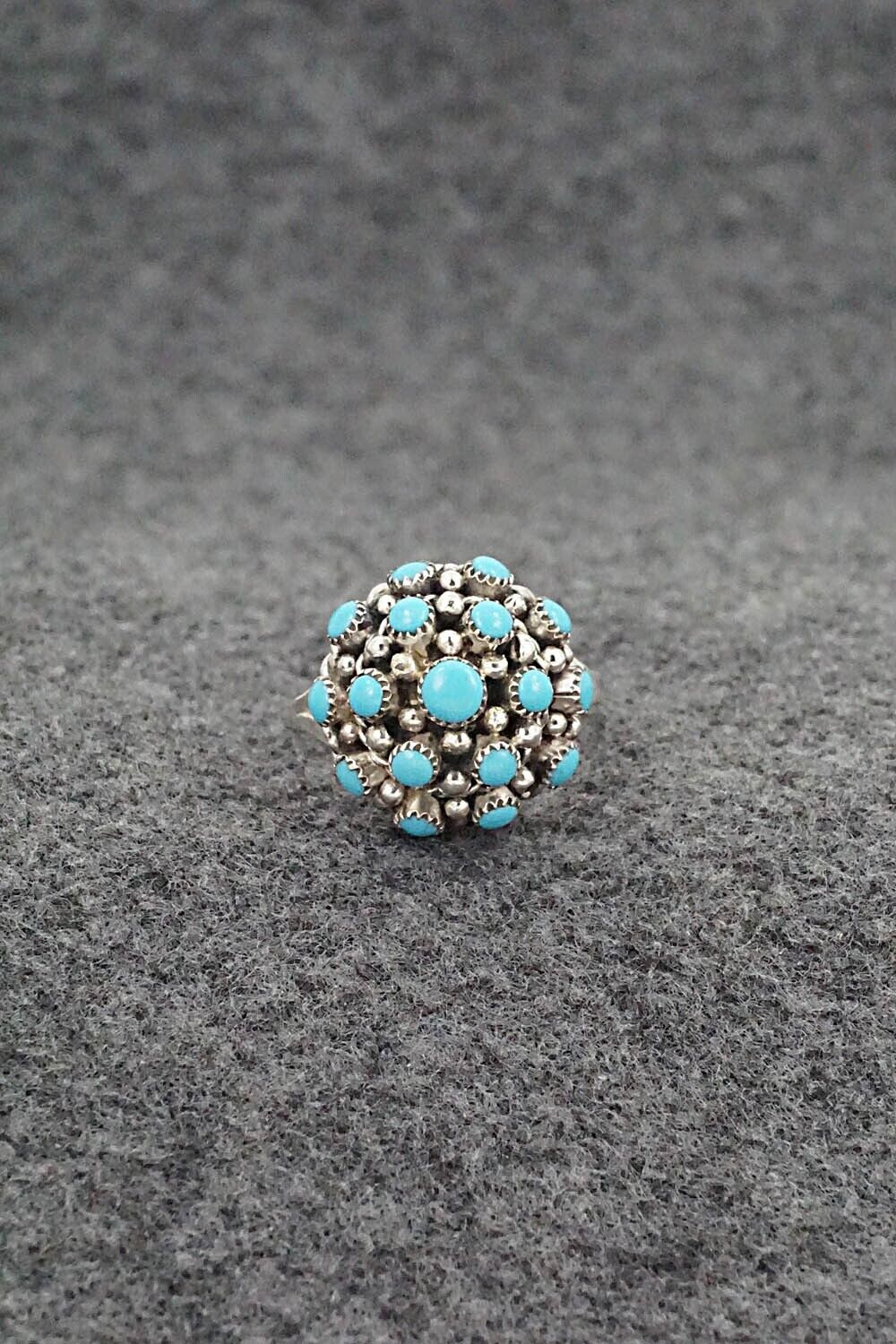 Turquoise & Sterling Silver Ring - Dickie Charley - Size 7.5