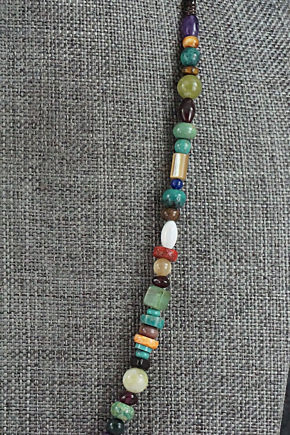 Multi-Stone and Sterling Silver Necklace - Helen Tsosie