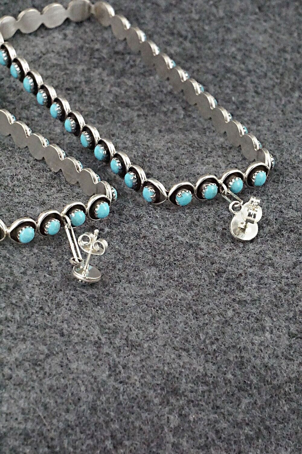 Turquoise & Sterling Silver Earrings - Iva Booqua