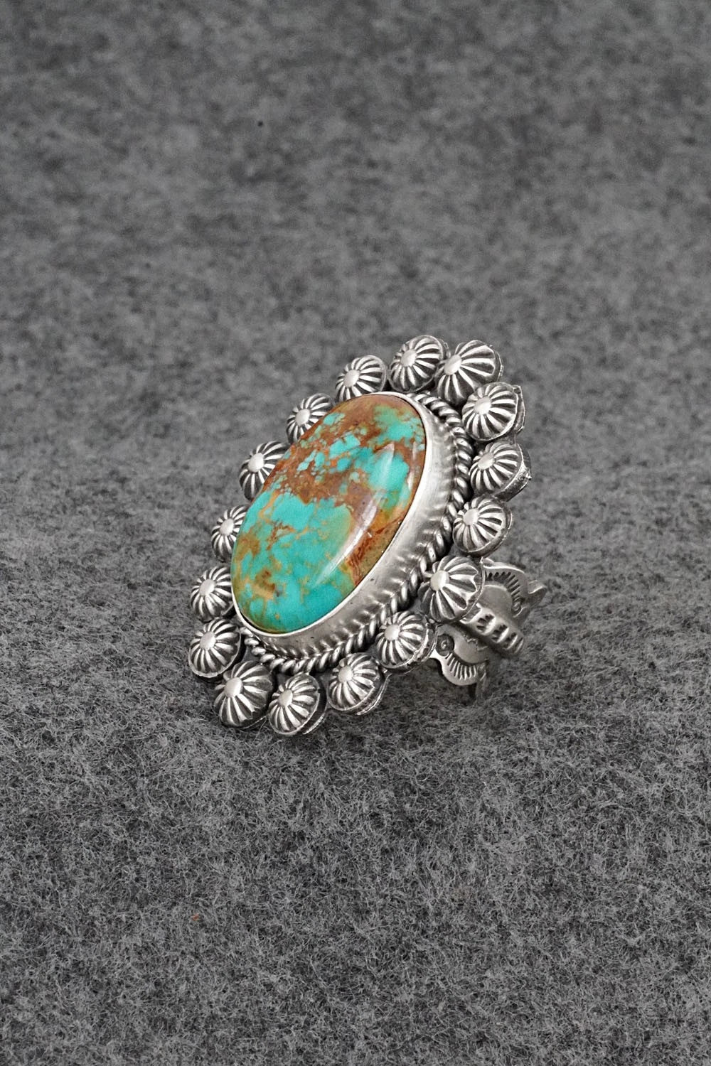 Turquoise & Sterling Silver Ring - Michael Calladitto - Size 7.5