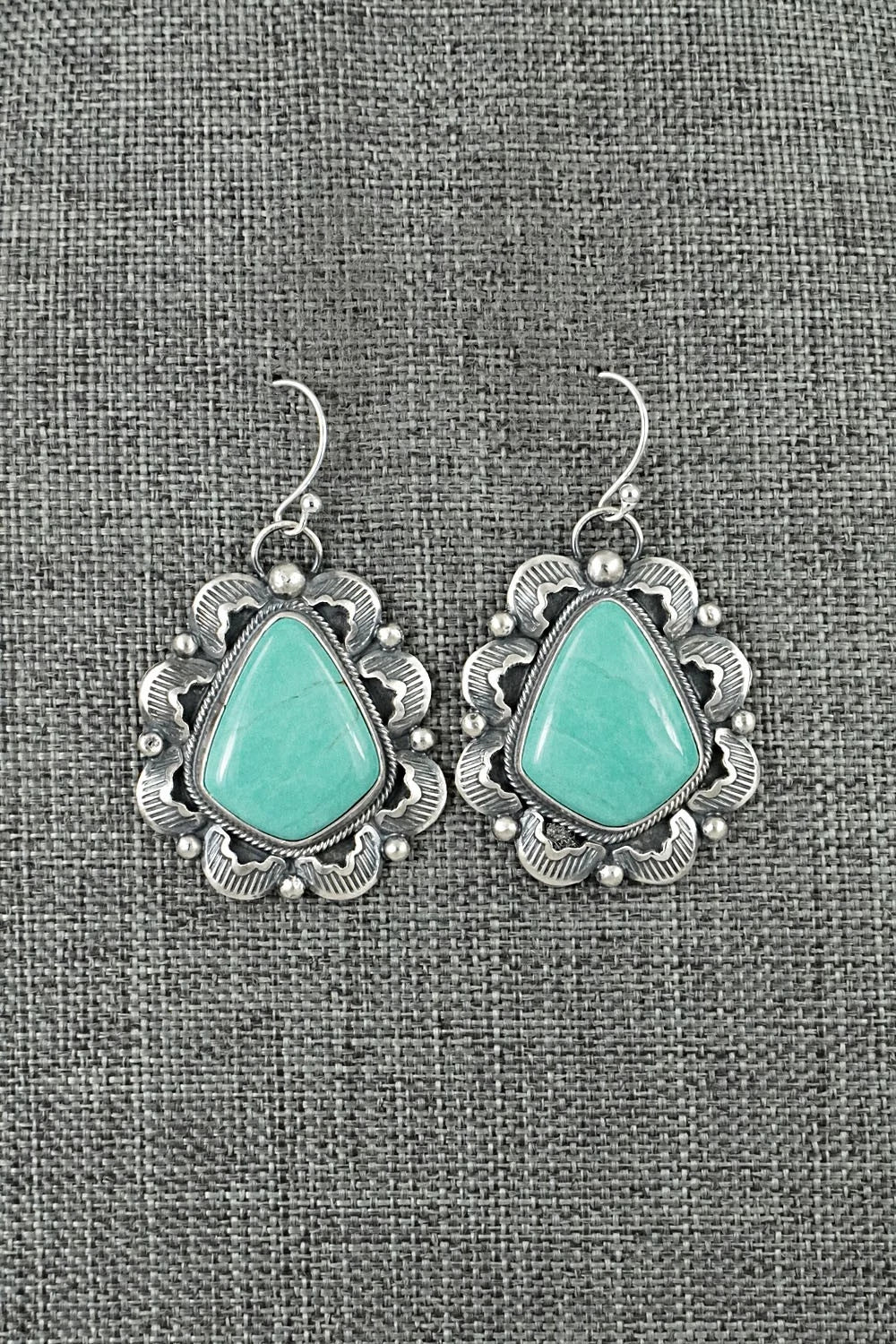 Turquoise & Sterling Silver Earrings - Jackson Hoskie