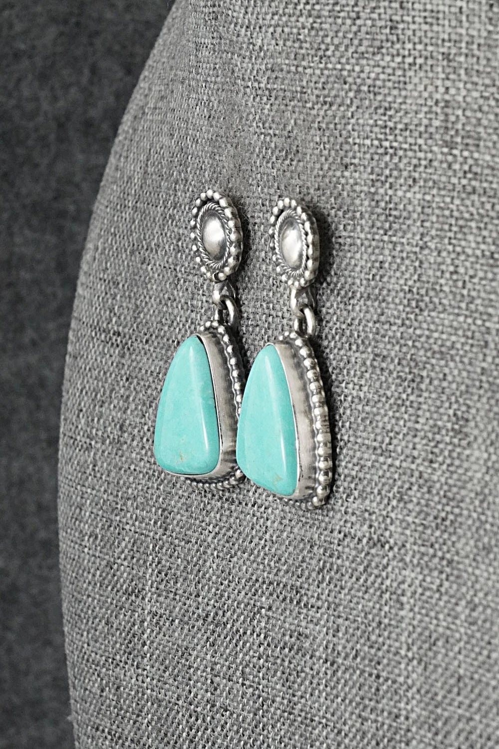 Turquoise & Sterling Silver Earrings - Darrin Livingston