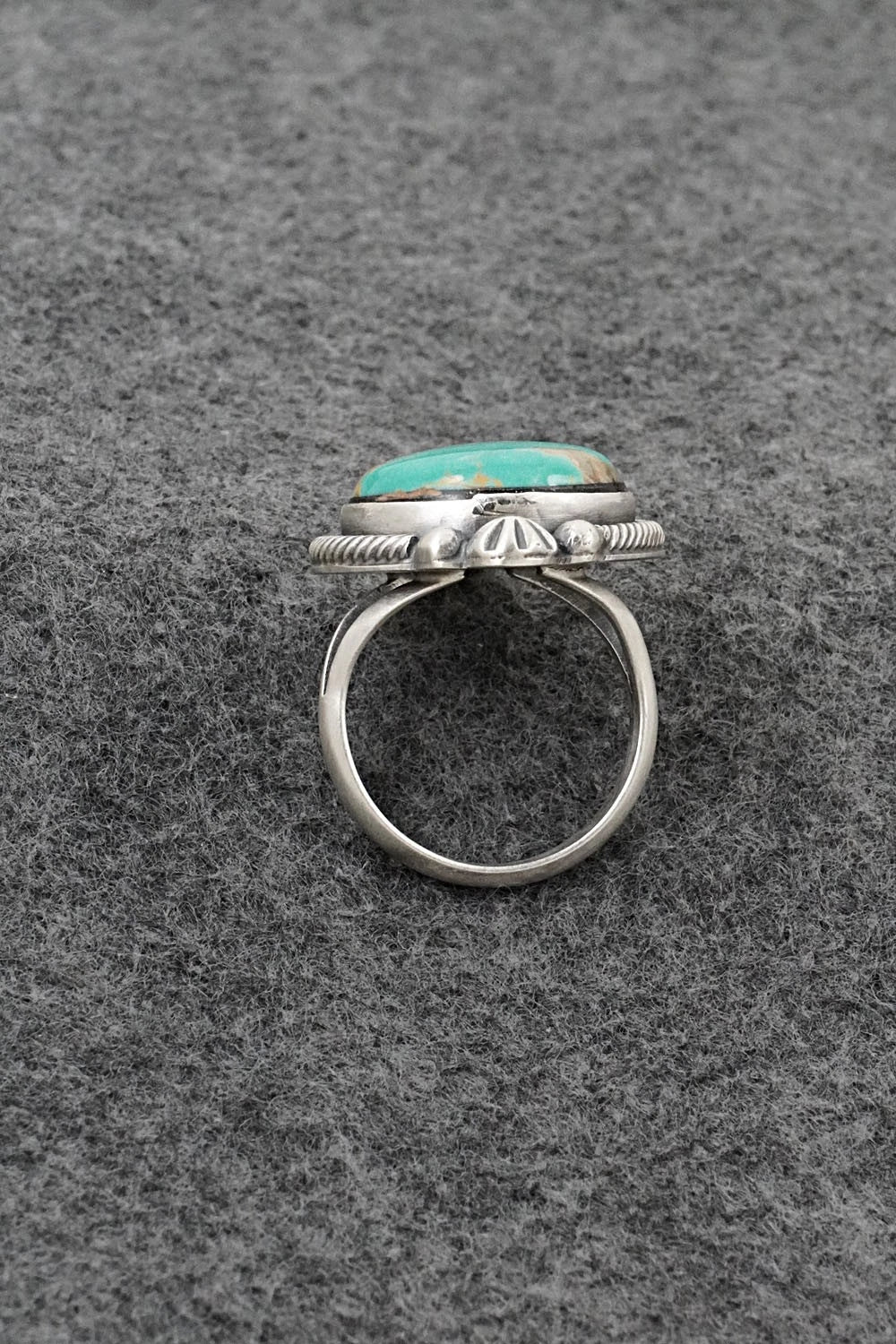 Turquoise & Sterling Silver Ring - Bobby Johnson - Size 9