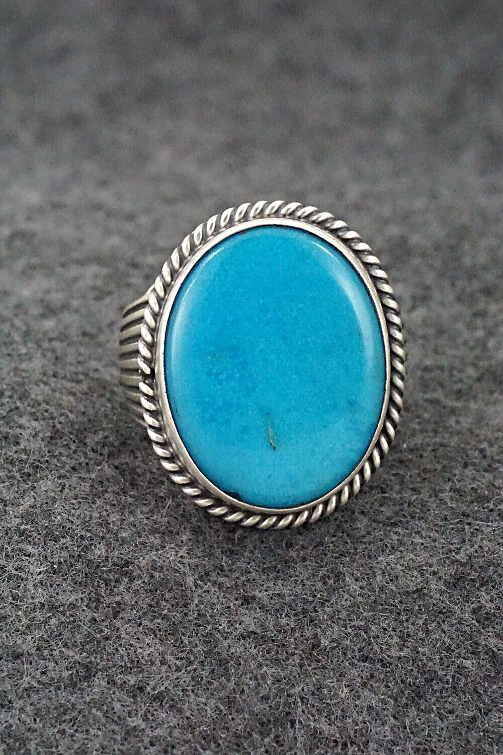 Turquoise & Sterling Silver Ring - Samuel Yellowhair - Size 8.75