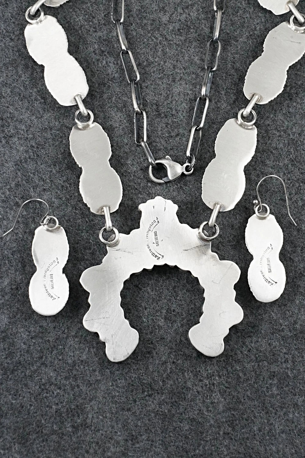 Turquoise & Sterling Silver Squash Blossom Set - Kathleen Livingston