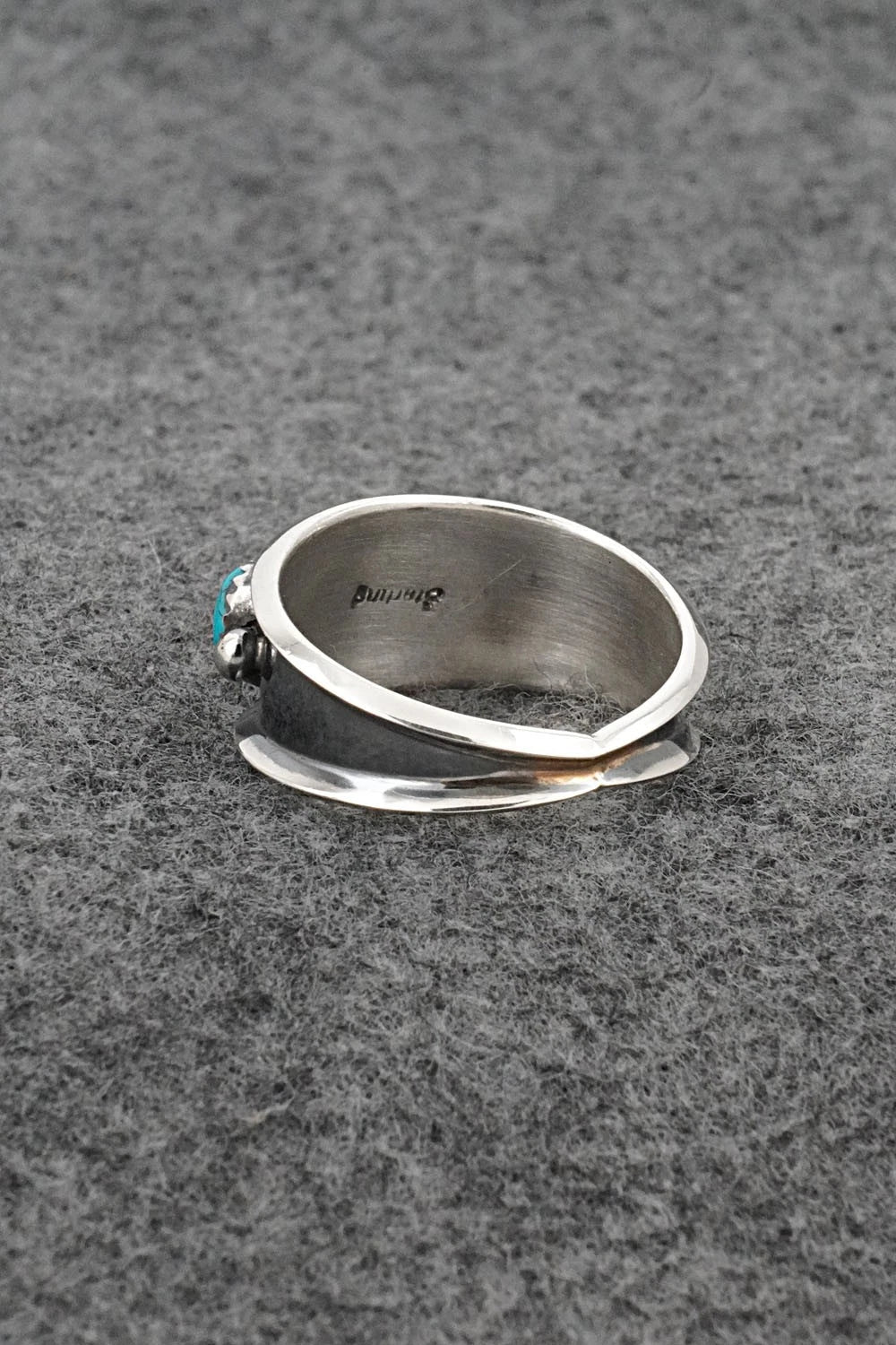 Turquoise & Sterling Silver Ring - Paul Largo - Size 13