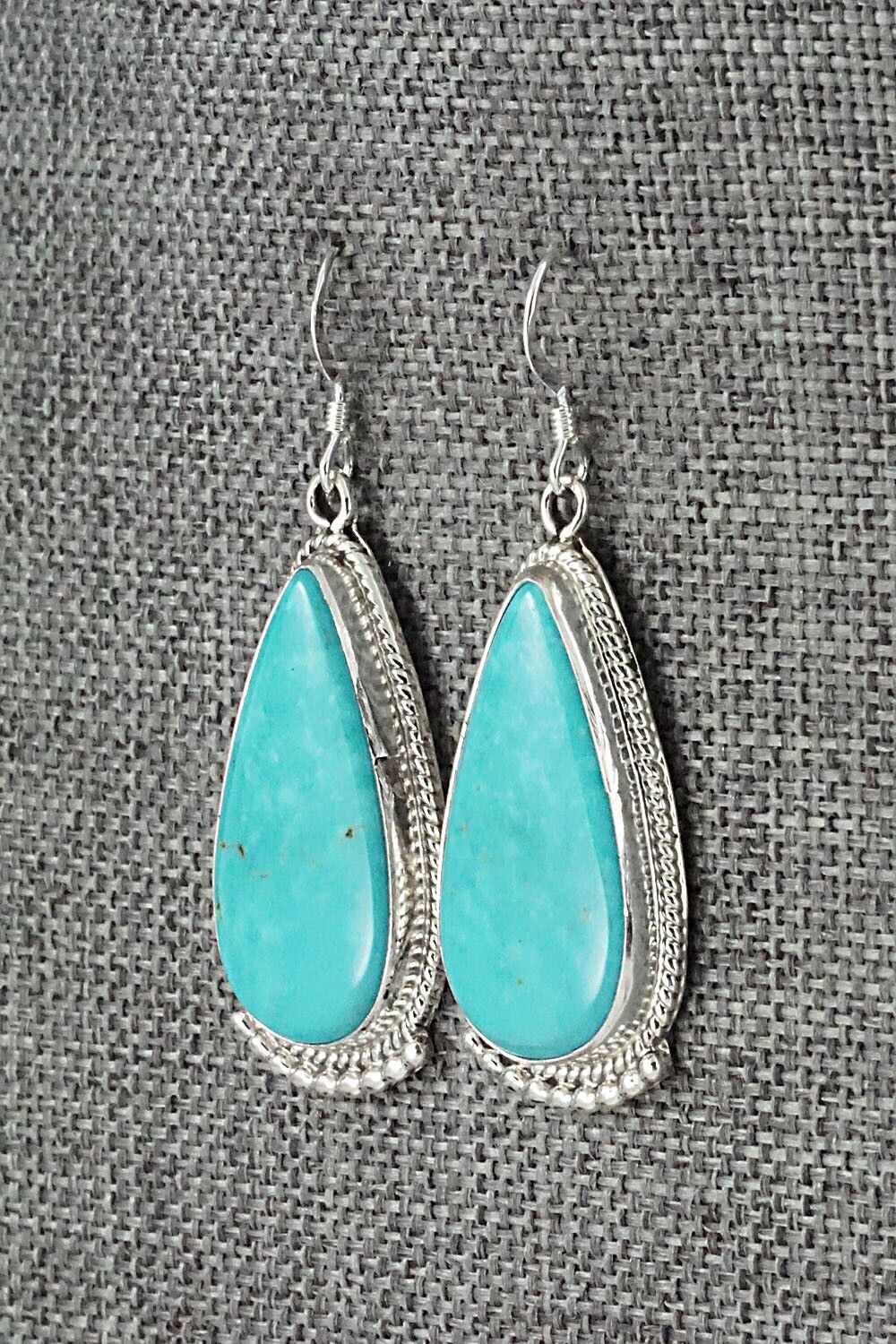 Turquoise & Sterling Silver Earrings - Verley Betone