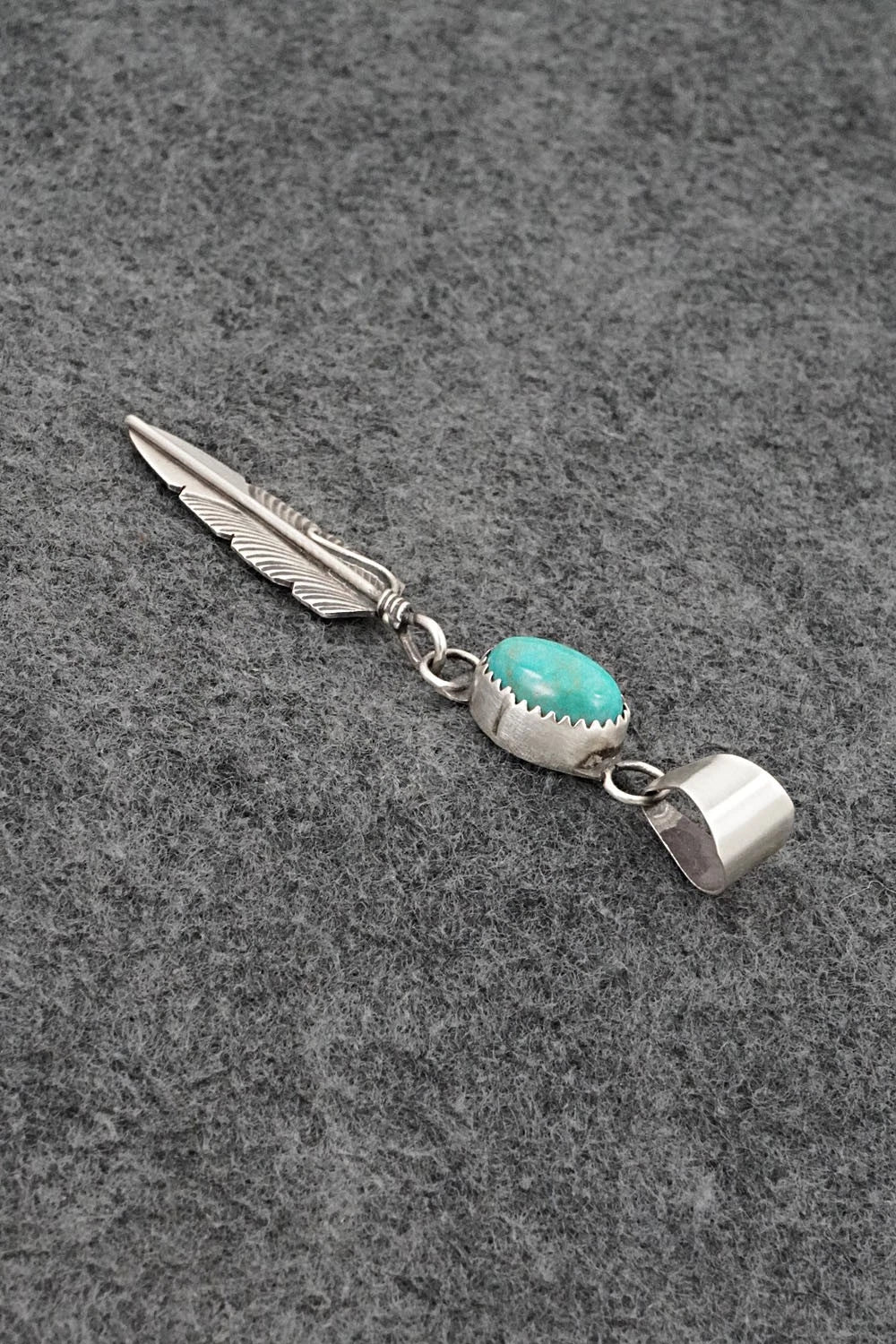 Turquoise & Sterling Silver Pendant - Chris Charley