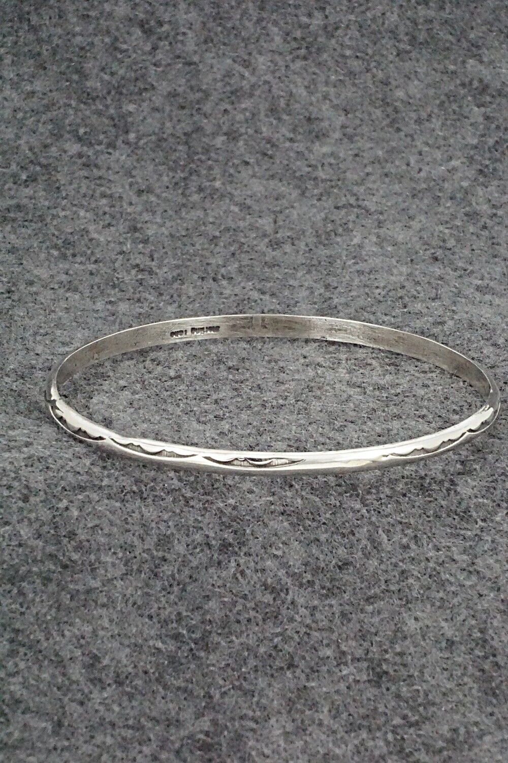 Sterling Silver Bangle Bracelet - Elaine Tahe