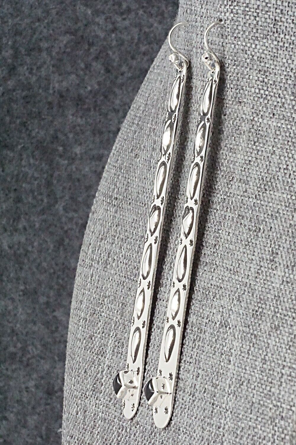 Onyx & Sterling Silver Earrings - Kevin Ramone