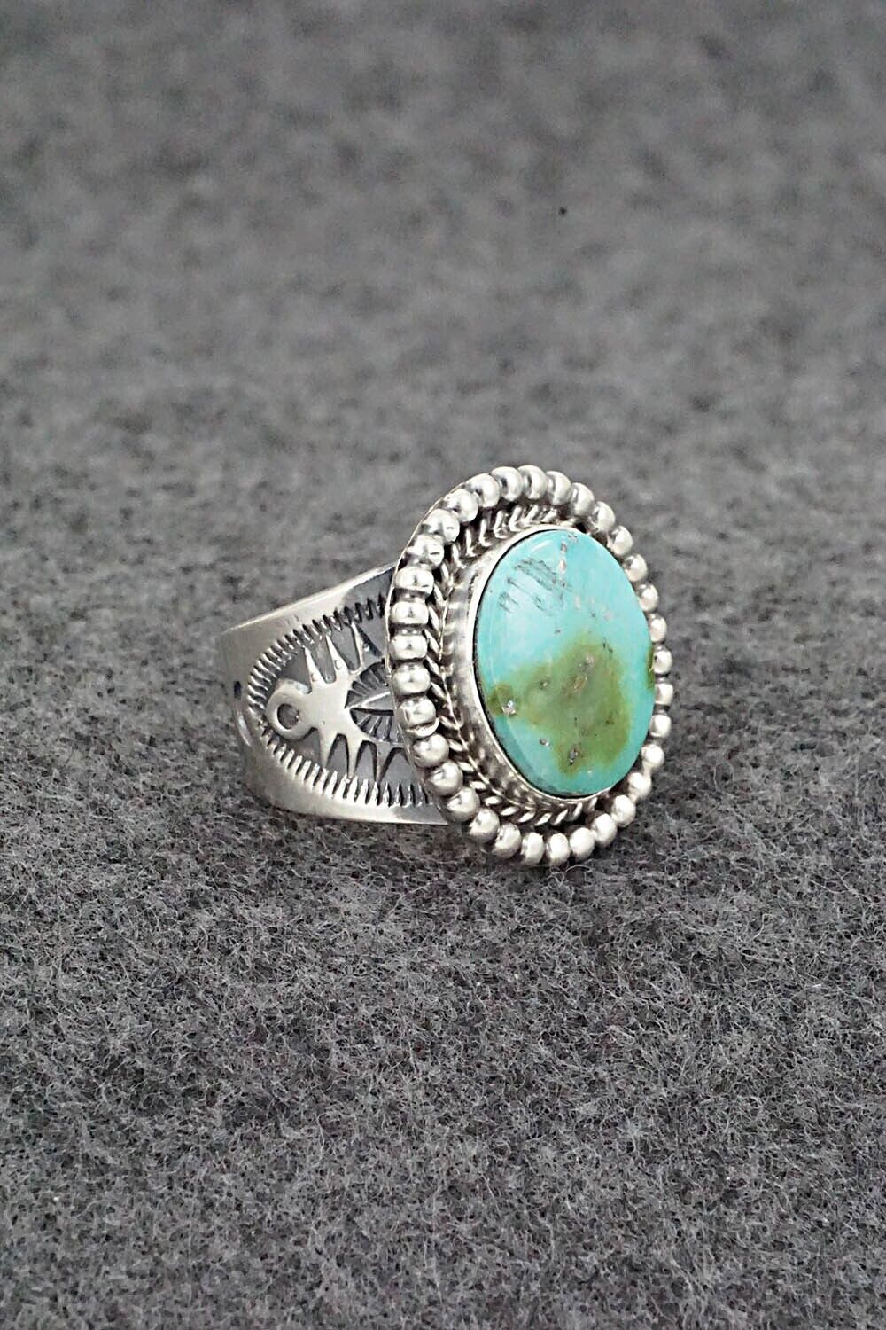 Turquoise & Sterling Silver Ring - Samuel Yellowhair - Size 5.5