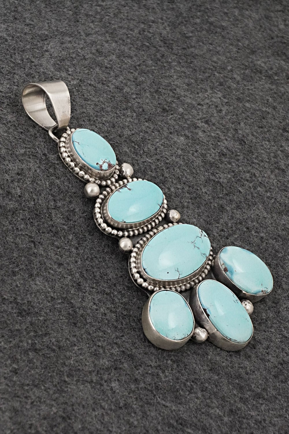 Turquoise & Sterling Silver Pendant - Bobby Johnson