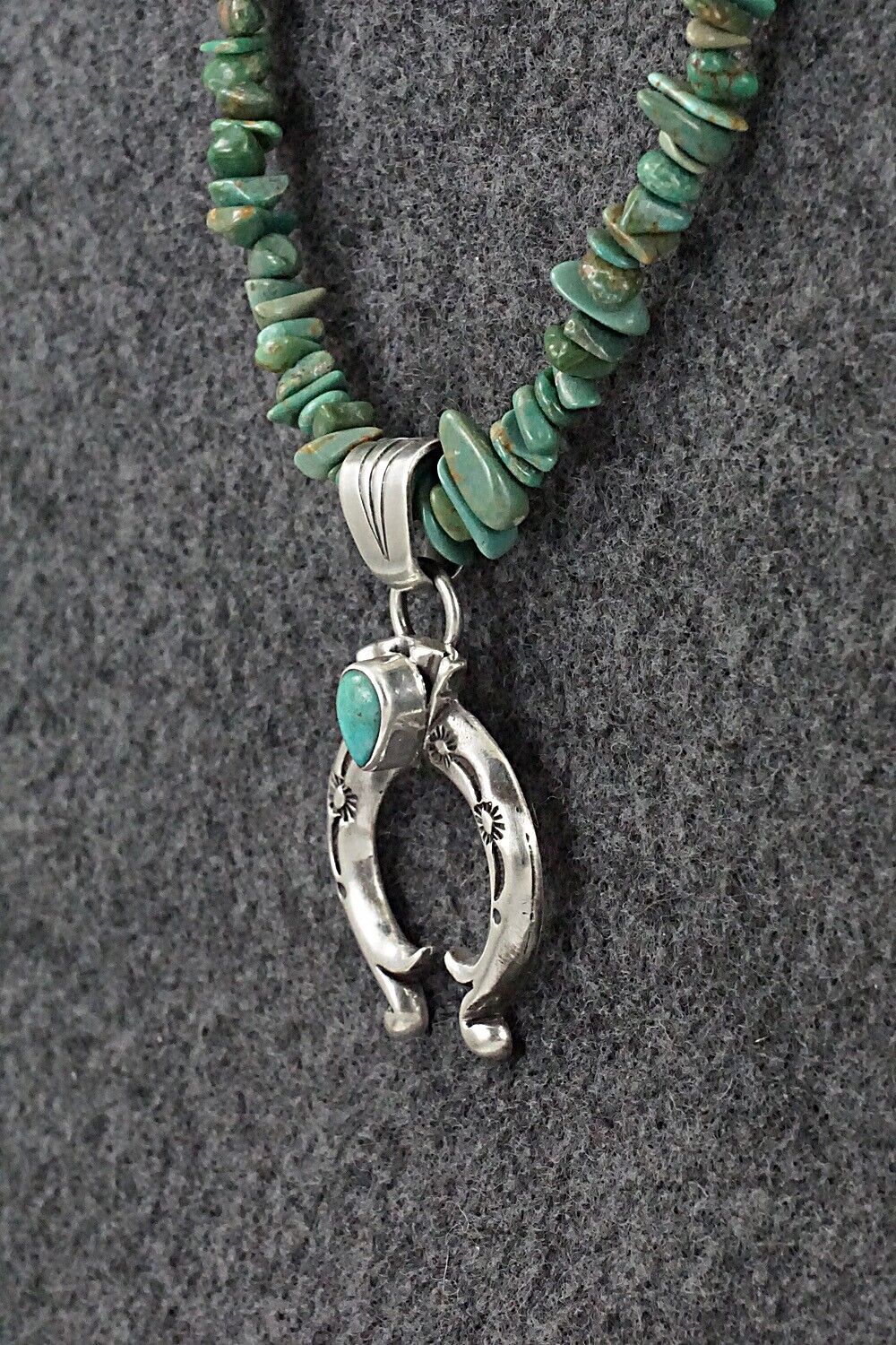 Turquoise & Sterling Silver Necklace 17" - Louise Joe