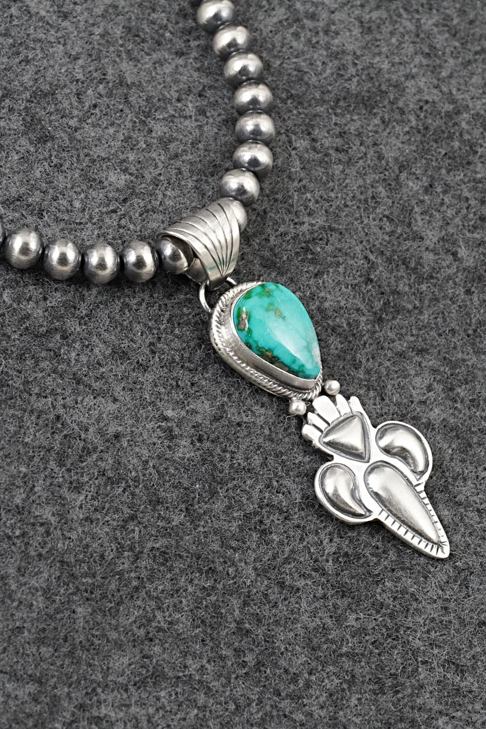 Turquoise & Sterling Silver Necklace - Gary Shorty