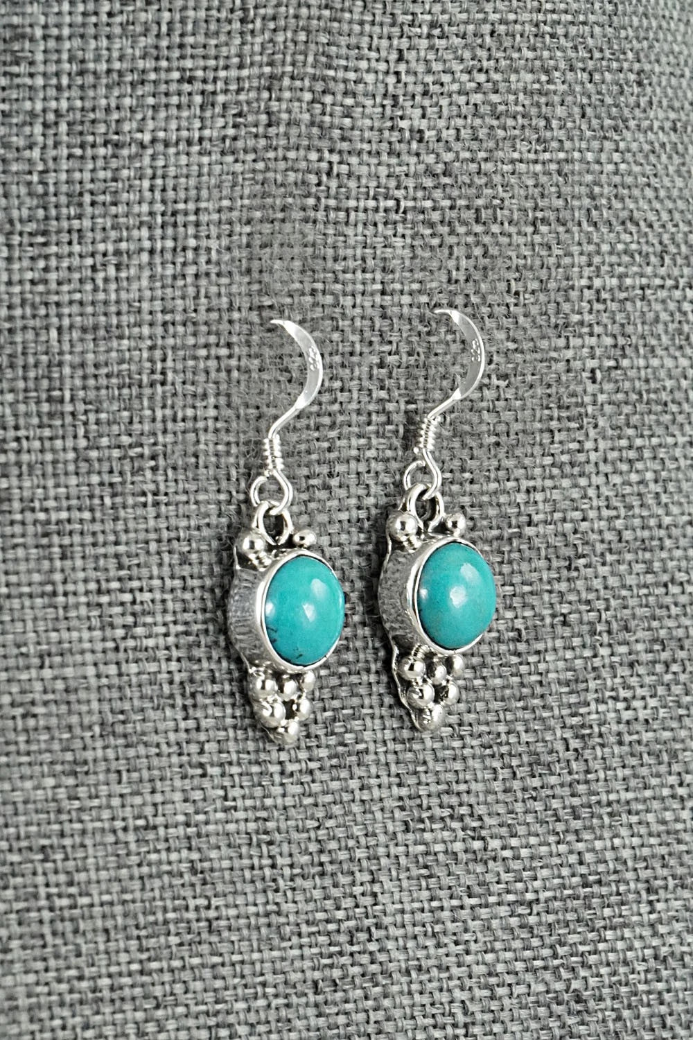 Turquoise & Sterling Silver Earrings - Isabell Yazzie
