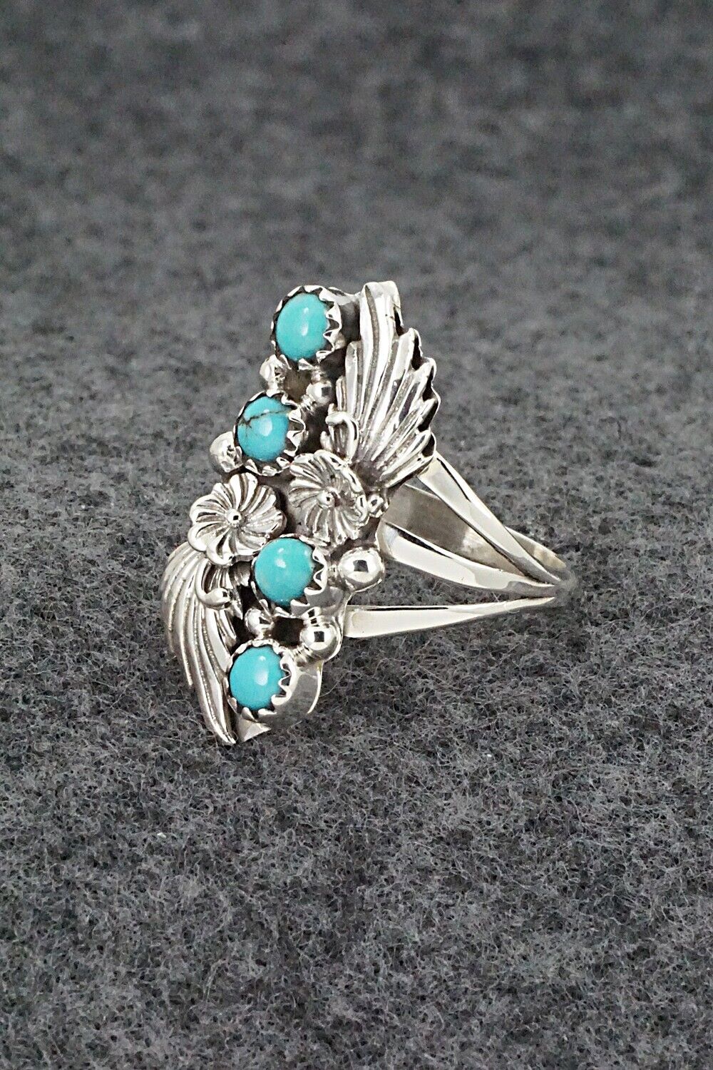 Turquoise & Sterling Silver Ring - Alice Rose Saunders - Size 8.25