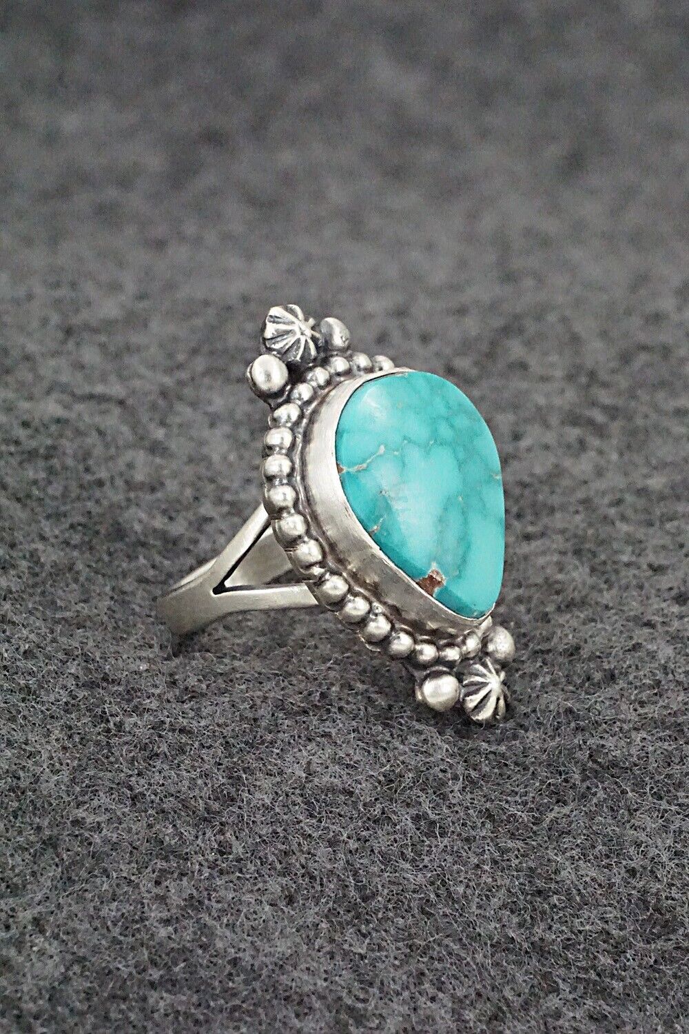 Turquoise & Sterling Silver Ring - Randy Boyd - Size 6.5